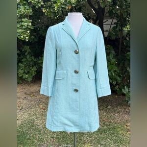 Per Se retro-look swing coat in ripstop fabric with artisan buttons - size 6